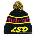 100% Acrylic Heathered Roll up Knitted Beanie Hats (S-1061)